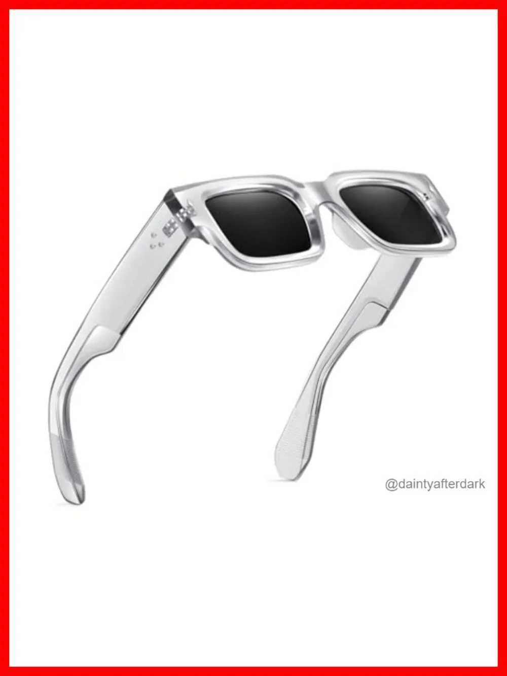 Square Frame Sunglasses UV400 Protection Chunky Rectangle Shades